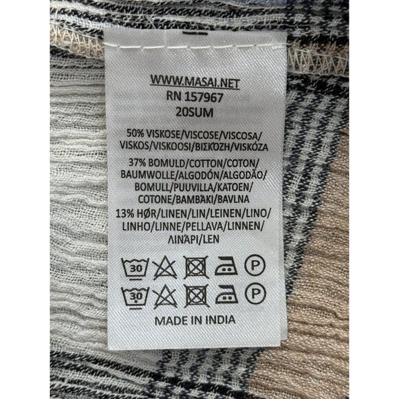 Masai Copen Hagen Womens Plaid Midi Dress With Side Tie Size XL - Picture 7 of 9